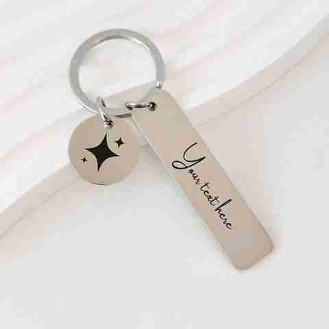 Text Keychains MOHIT CRAFT Custom Text Keychain Your Text Here Customized Keyring ...