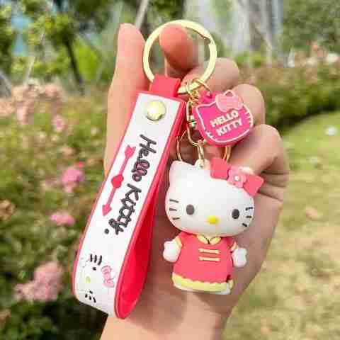 gtrp Hello Kitty Keychain with Hook & Strap & Charm A beautiful