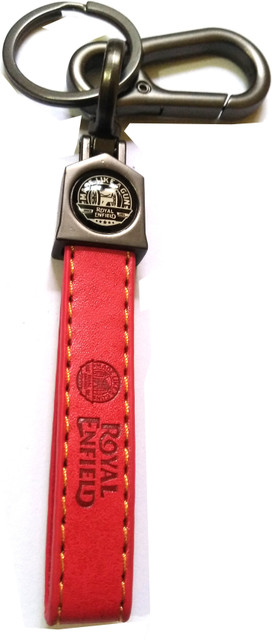 ROYAL ENFIELD keychains red leather RE bag men women gift girl boy