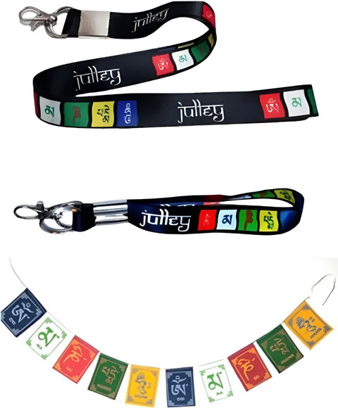 サプライ・アクセサリ・グッズ DAC Spring Mountain Majesty Shining Gift Tibetan Prayer Flag Banner & Lanyard Set, Traditional