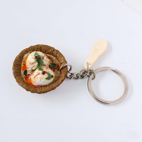 Esmaric Dahi vada Keyring Miniature Food Keyring Best gift