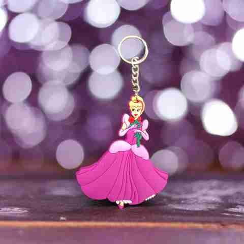 konst presents handmade PVC keychain featuring a pink princess Key