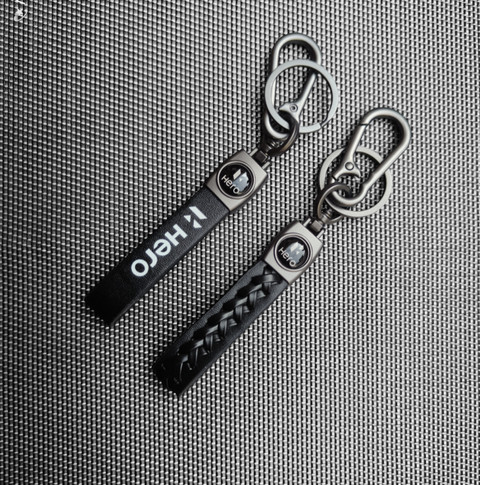 JNV Black Leather Keychain Compatible With Bike | Scooty | Pack Of