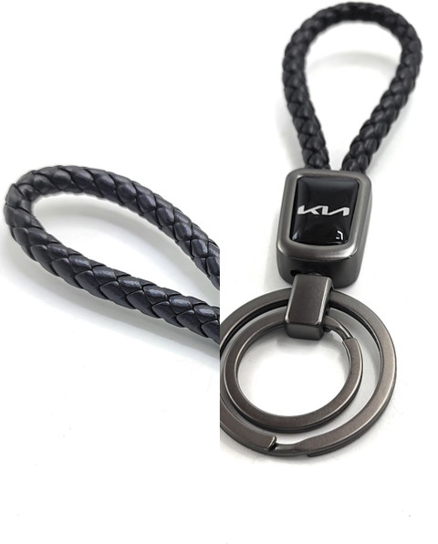 Sbb Novelty Premium Leather Strap Keyring Accessories Car PU Rope  Keyring k-i-a Key Chain
