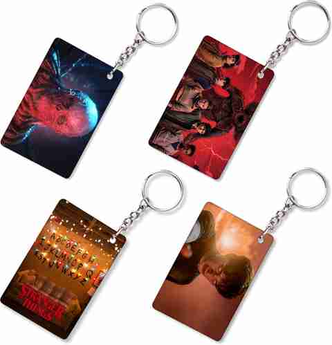 Harsh Hasthkala Stranger town Keychain Combo Set of 4 Vecna