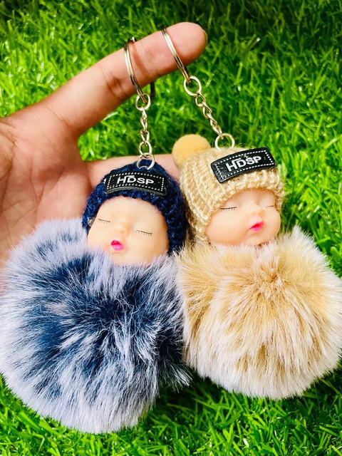 GKM Latest Design Sleeping Baby Doll commbo set keychain Key Chain