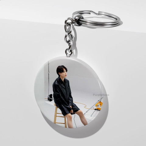 PurpleBees BTS jimin black coat KEYCHAIN |BTS k-pop fan merch gift