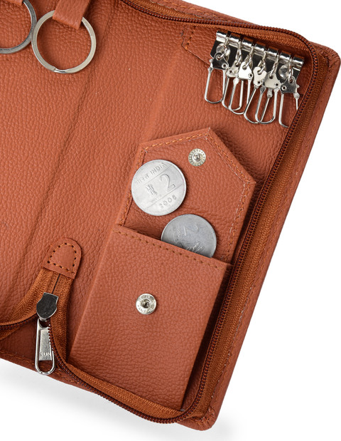Essart leather key pouch for bank keys leather key holder pouch