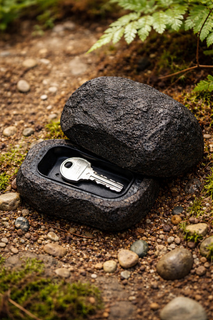 sivam Hide-A-Key Realistic Rock Key Holder Polyresin Key Holder