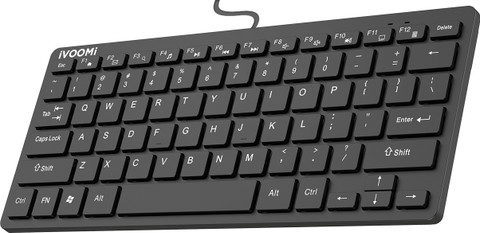 mimmy3lL  iVoomi Venom Mini Wired USB Laptop-size Laptop Keyboard Compatible