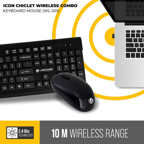 LAPCARE ICON Chiclet Combo WL-201 Wireless Standard Multi-device
