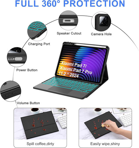 Typecase Keyboard Case for Xiaomi Pad 7/Pad 7 Pro with 7-Colors