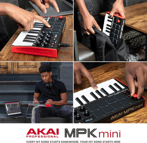 MPK Akai Professional Mini MK3 25 Key USB MIDI Controller Keytar