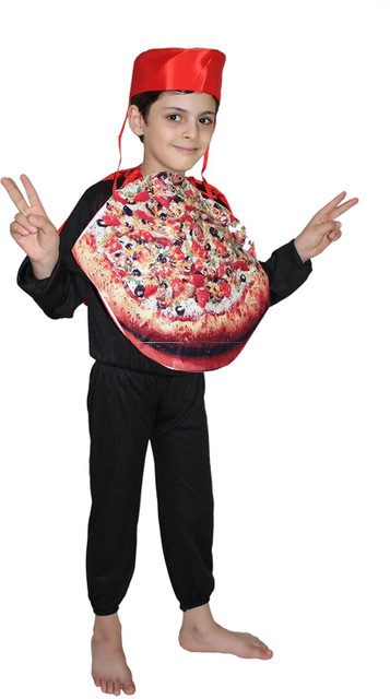 KAKU FANCY DRESSES Pizza Junk Food Costume, Object Dress For Boys