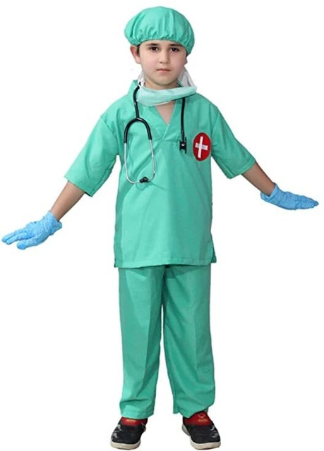 KAKU FANCY DRESSES Our Helper Surgeon Dress/Doctor Costume with