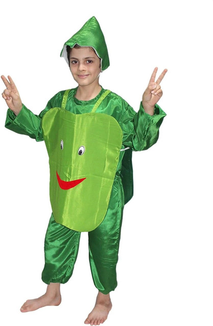 green grocer fancy dress DressWale Peas Vegetable Costume with Green Jumpsuit for Kids 🌱 – –  fancydresswale.com