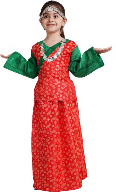 KAKU FANCY DRESSES Indian State Ethnic Wear Pahadi Dance Dress for