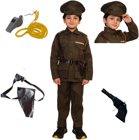 KAKU FANCY DRESSES Indian National Army Costume Soldier Dress For