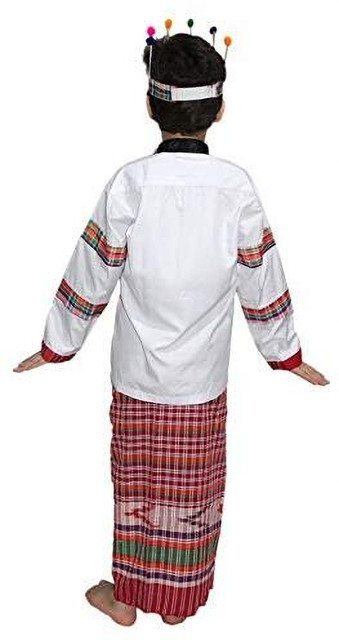 knee length dresses for ladies Mizoram Dress for Kids | Regional Fancy Costumes main image 1