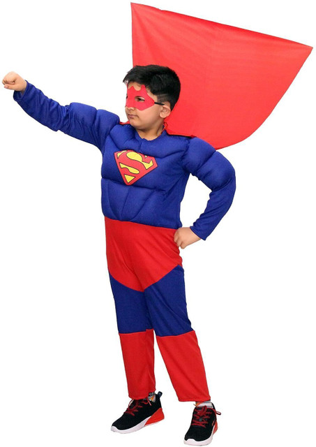 KAKU FANCY DRESSES Superhero Costumes for Boys, Super Hero Dress Red, 7-8  Years Kids Costume Wear