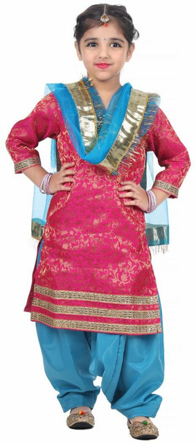 ITSMYCOSTUME Punjabi Dress For Girls Set of 3(Suit,Salwar,Dupatta