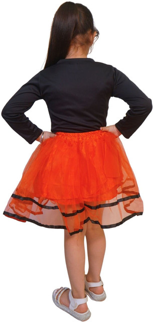 KAKU FANCY DRESSES Tu Tu Skirt for Girls, Western Dance Dress (Only Skirt)-  Orange, 7-8 Years Kids Costume Wear Price in India - Buy KAKU FANCY DRESSES  Tu Tu Skirt for Girls,