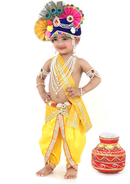 Raj Fancy Dresses Shri Krishna dress for Baby Boy and Girl