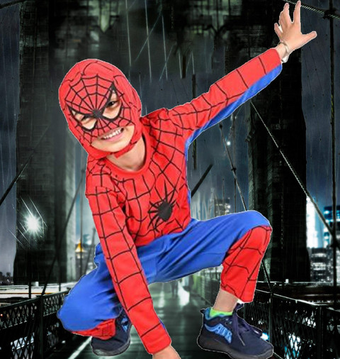 Fancy Steps spiderman dress for kids Kids Costume Wear