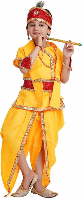 Baby Girl Lord Krishna Dress For Kids KAKU FANCY DRESSES Lord