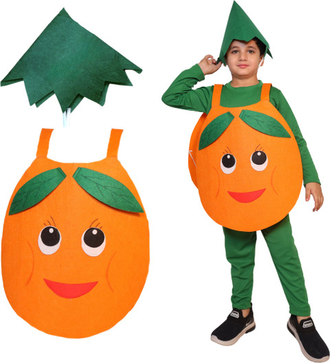 KAKU FANCY DRESSES Fruit Costume Orange Dress for Boys & Girls - Orange &  Green, 7-8 Years Kids Costume Wear Price in India - Buy KAKU FANCY DRESSES  Fruit Costume Orange Dress