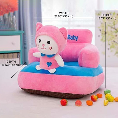 Everyonic Soft Kitty Sofa Seat for Baby to years), Best gift for  newborn kids, High quality soft teddy shape sofa/chair for new born Fabric  Sofa