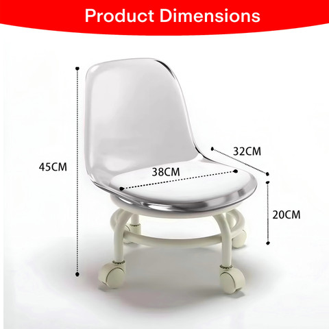 PRIME PICK Rotatable Transparent Chair (Small) Mini Space Design