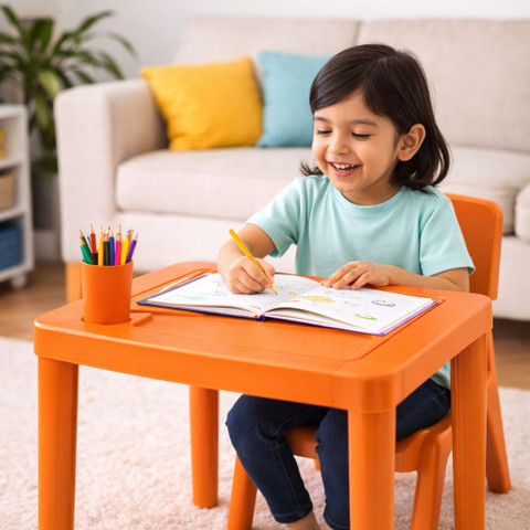 Plastic Table Cheap Kids Table And Chairs ZENY Kids Plastic Table And Chairs Set, Multicolor Play Room Furniture For Reading, Art, Crafts