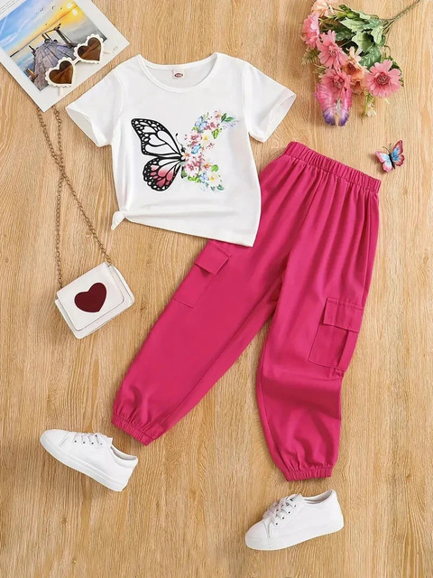 HouseOfCommon Girls Casual T-shirt Pant