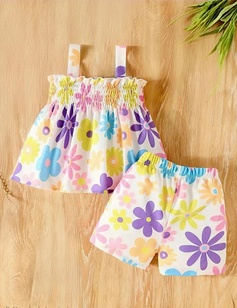AK DRESSES Baby Girls Party(Festive) Top Shorts