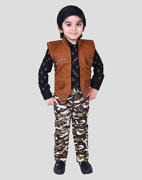 Good Doo Apparel's Boys Casual Jacket Shirt, Pant Price in India
