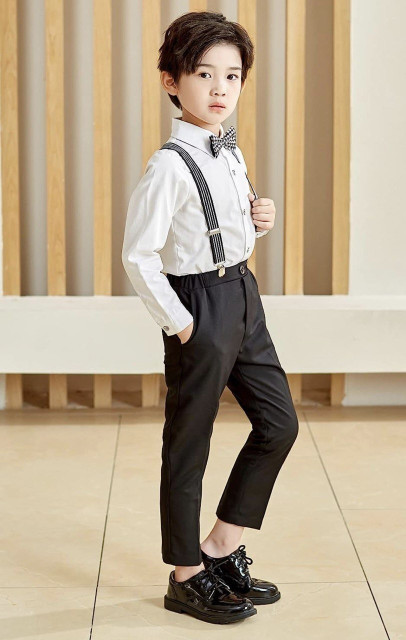 andwang Baby office tie shirt andwang Baby office tie shirt blue