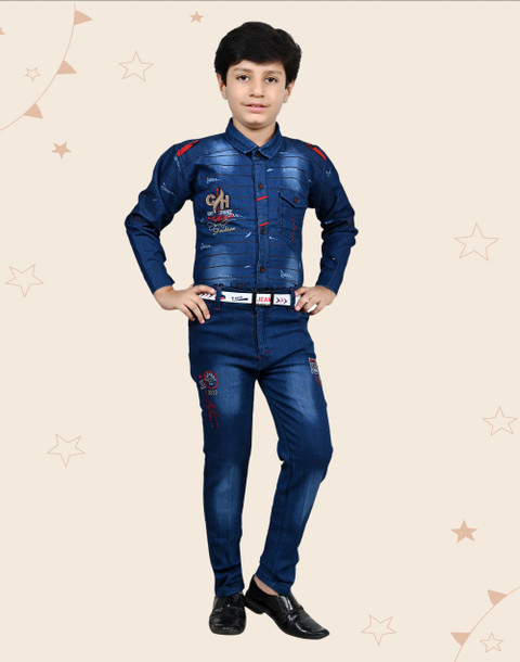 Kidotsav Boys Party(Festive) Shirt Jeans Price in India Buy