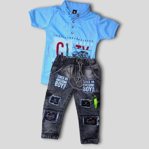 KidsBazaar Boys Party(Festive) T-shirt Jeans