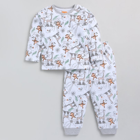 Snuggly Monkey Baby Boys Baby Girls Casual Top Pyjama Price in