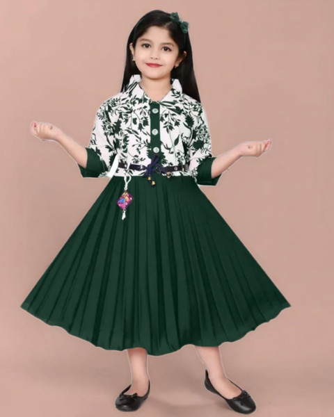KidsCute Baby Girls Calf Length Casual Dress Price in India Buy