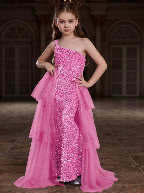 long flower dress with sleeves A Line Floral Tulle V-Neck Short Sleeve Formal Evening Dress main image 1