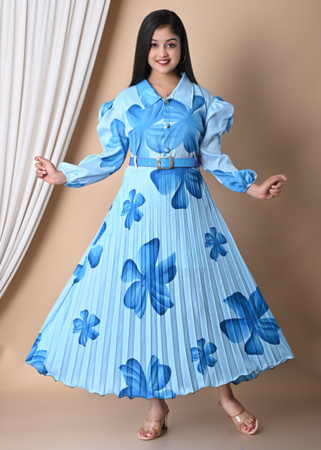 AWA KIDS FASHION Girls Calf Length Party Dress Price in India - Buy AWA  KIDS FASHION Girls Calf Length Party Dress online at Flipkart.com