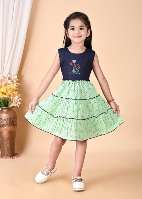 Abis Dresses Girls Midi/Knee Length Casual Dress
