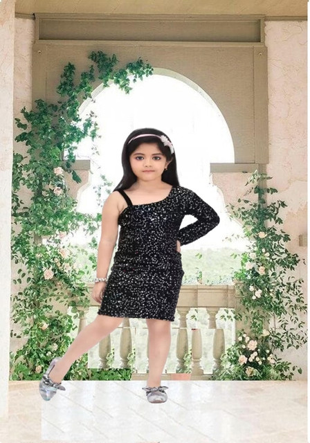 USMANIA Indi Baby Girls Above Knee Casual Dress