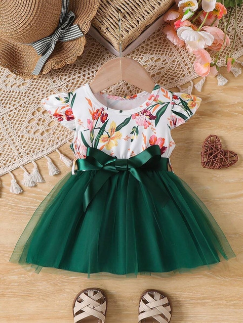 FbricFusion Girls Midi/Knee Length Party Dress