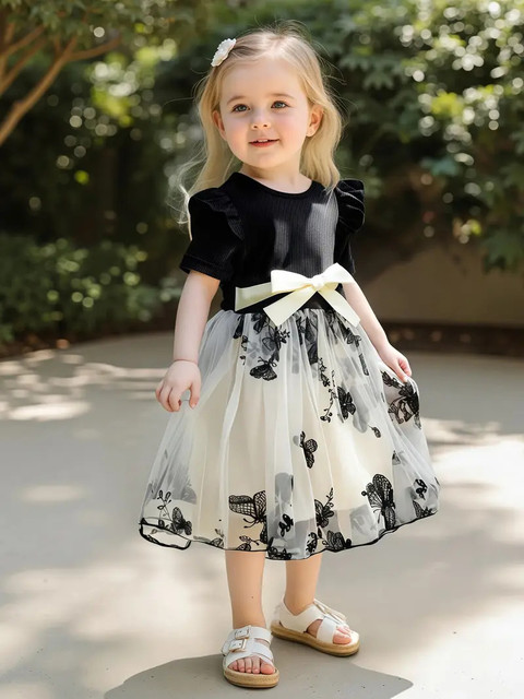 MANSICREATION Baby Girls Below Knee Festive/Wedding Dress