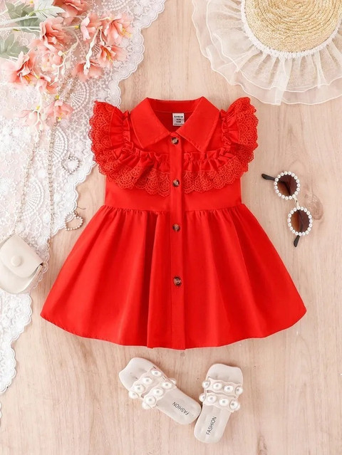 AM MUMBAI FASHION N/A Girls Midi/Knee Length Casual Dress