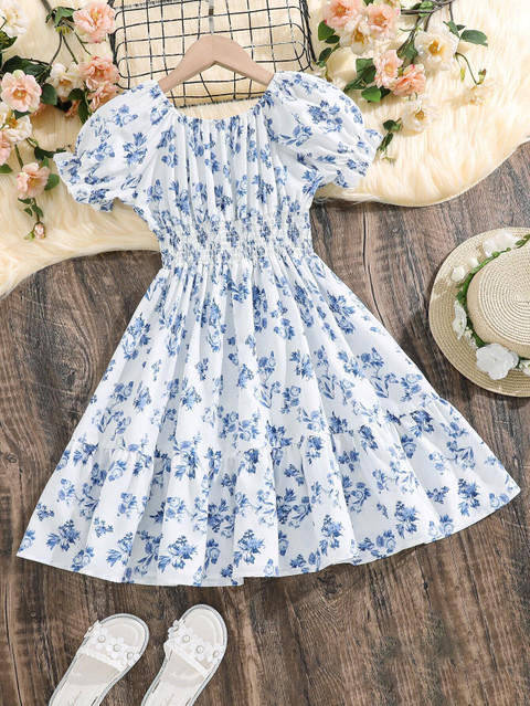 dhvani fashion Indi Girls Midi/Knee Length Party Dress