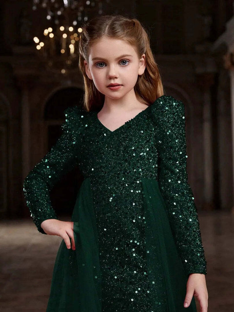 CHARVI CREATION Girls Maxi/Full Length Party Dress Price in India - Buy  CHARVI CREATION Girls Maxi/Full Length Party Dress online at Flipkart.com